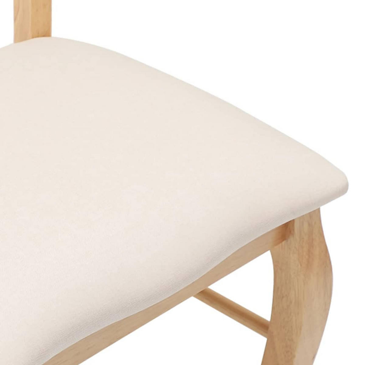 ESSZIMMERSTÜHLE Resz mit Kissen 2er-Set Hellbraun-Creme - Creme, Holz (48/99/53.5cm) - DELUKE