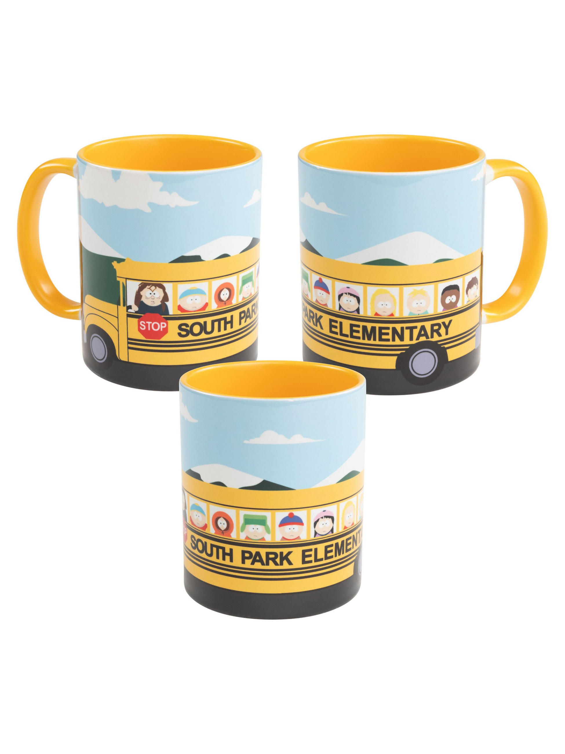 KAFFEEBECHER South Park Elementary Bus Gelb 320 ml - Gelb, Keramik (0.32L) - United Labels