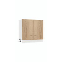 SPÜLENUNTERSCHRANK D80ZL P/L - Zivora - Praktische Küchenlösung - Eiche Artisan, Holz (80/82/52.4cm) - ROYAL24_MARKT