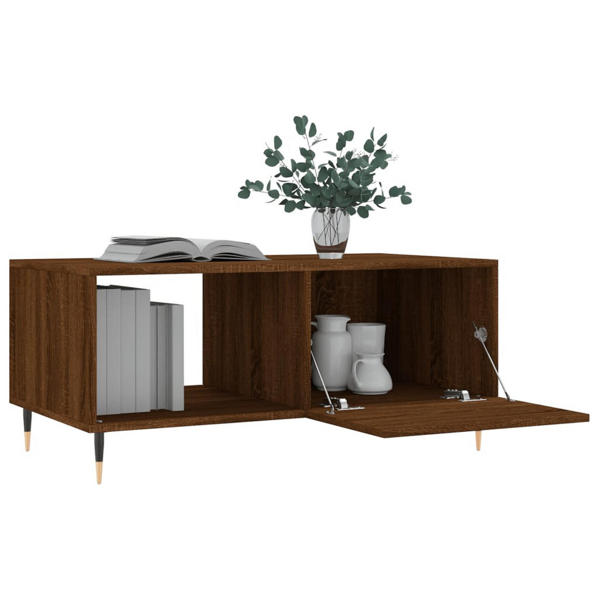 COUCHTISCH Braun Eichen-Optik 90x50x40 cm Holzwerkstoff - Braun, Holzwerkstoff (50/90/40cm) - furnicato