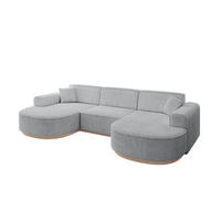 WOHNLANDSCHAFT MARI-U1-v1 - 303x171x83 cm Grau Cord - Grau, Holzwerkstoff/Textil (303/83/171cm) - ALTDECOR
