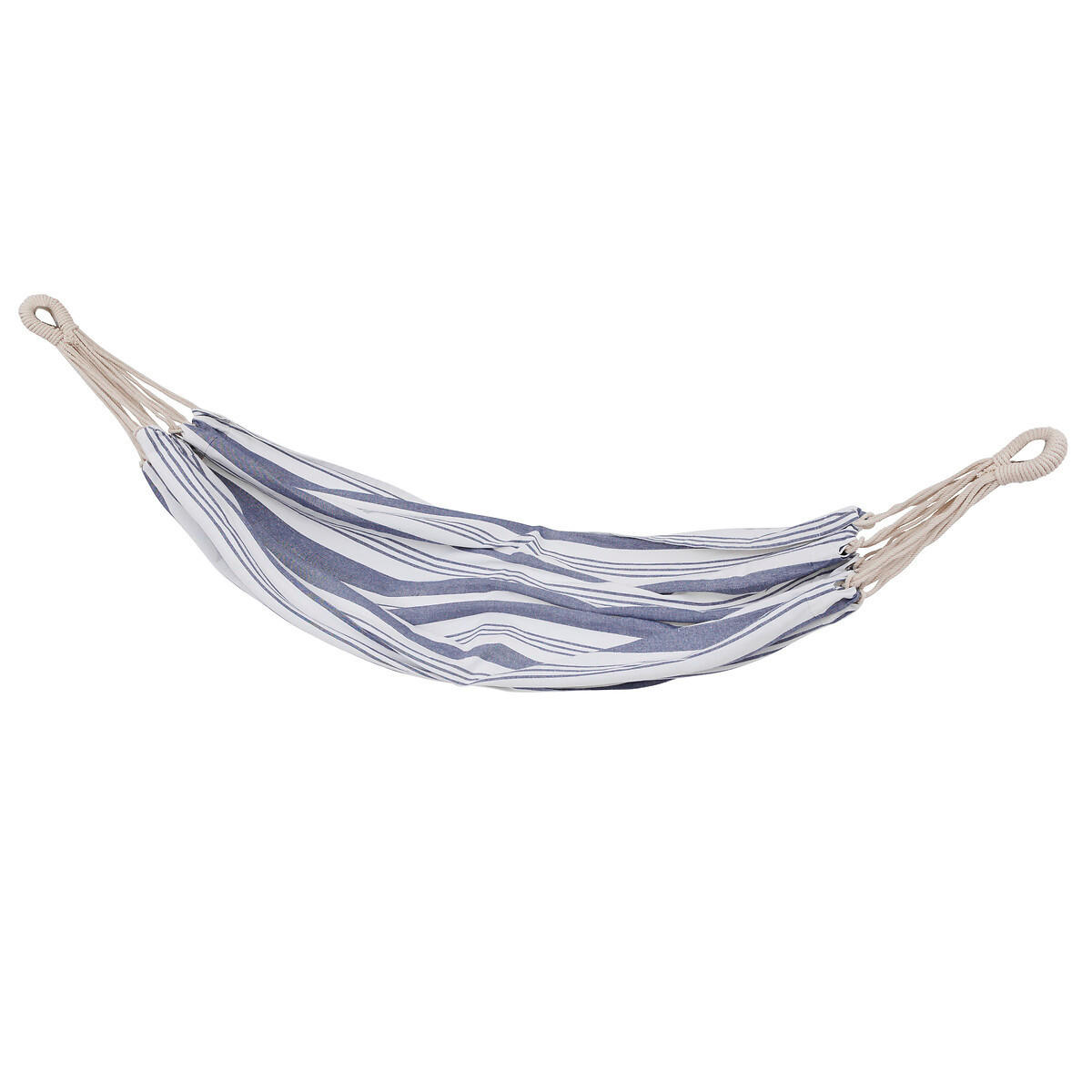 HÄNGEMATTE Baumwolle Elozio - Blau, Naturmaterialien (110/0.5/210cm)
