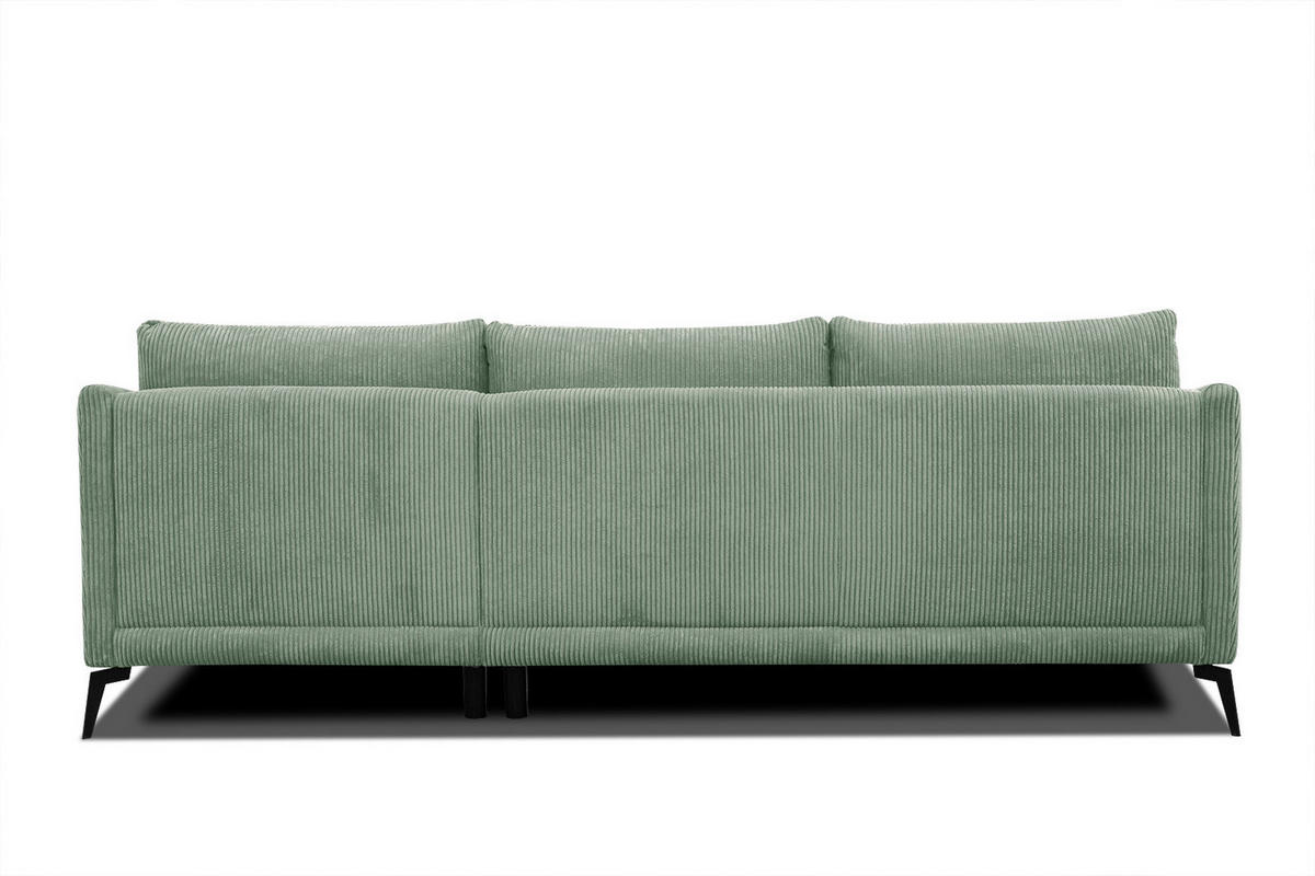 ECKSOFA VILT 4-Sitzer, mintgrün - Schwarz/Mintgrün, Holzwerkstoff/Textil (255/156cm) - Courtois Laville