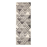 BAUMWOLLTEPPICH-LÄUFER Delphi geometrisch 66/200 cm - Schwarz, Textil (66/200cm) - Homescapes