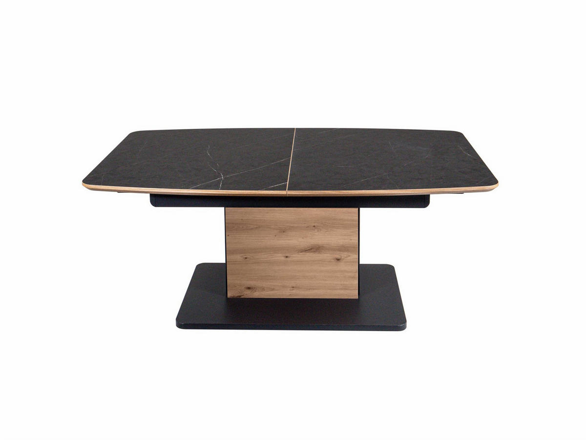 COUCHTISCH höhenverstellbar und ausziehbar Cori 120x56x70 HPL Nero - Wildeiche/Schwarz, Holzwerkstoff (120/70/70cm) - 58aufmkessel