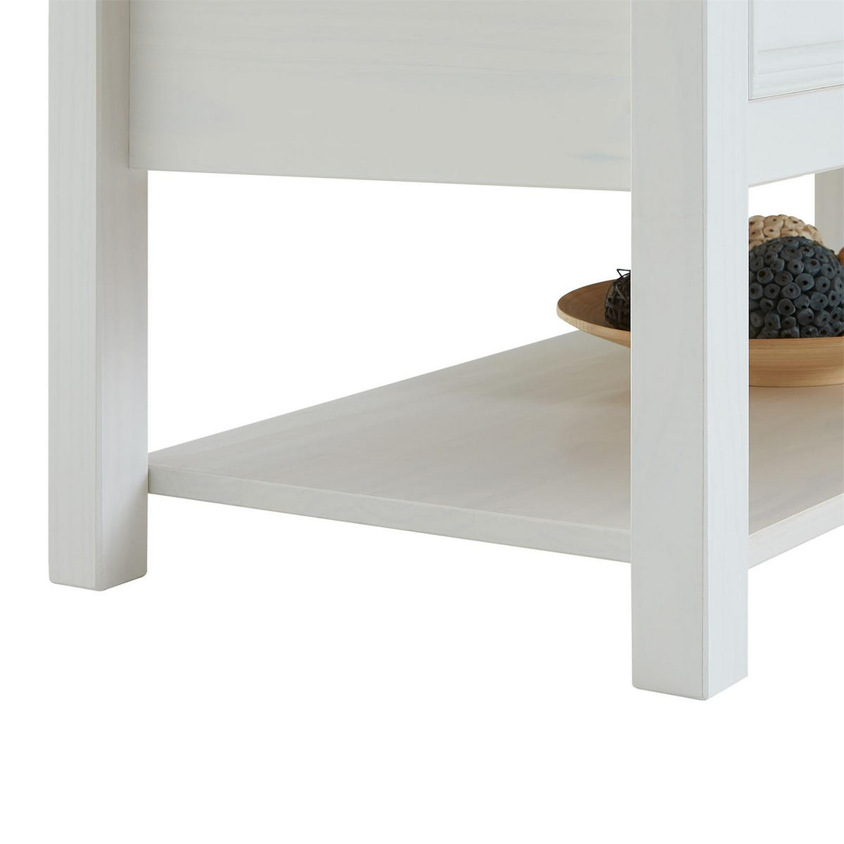 COUCHTISCH TEQUILA weiß/braun - Weiß/Braun, Holz (48/100/45cm) - IDIMEX