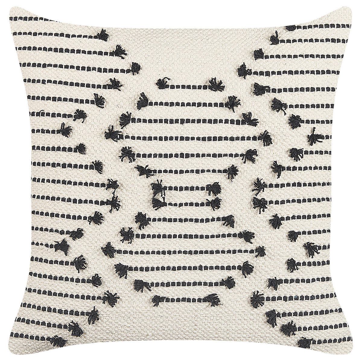 DEKOKISSEN 2er-Set Beige 45/45 cm Myrtus - Beige, Naturmaterialien/Textil (45/45cm) - Beliani