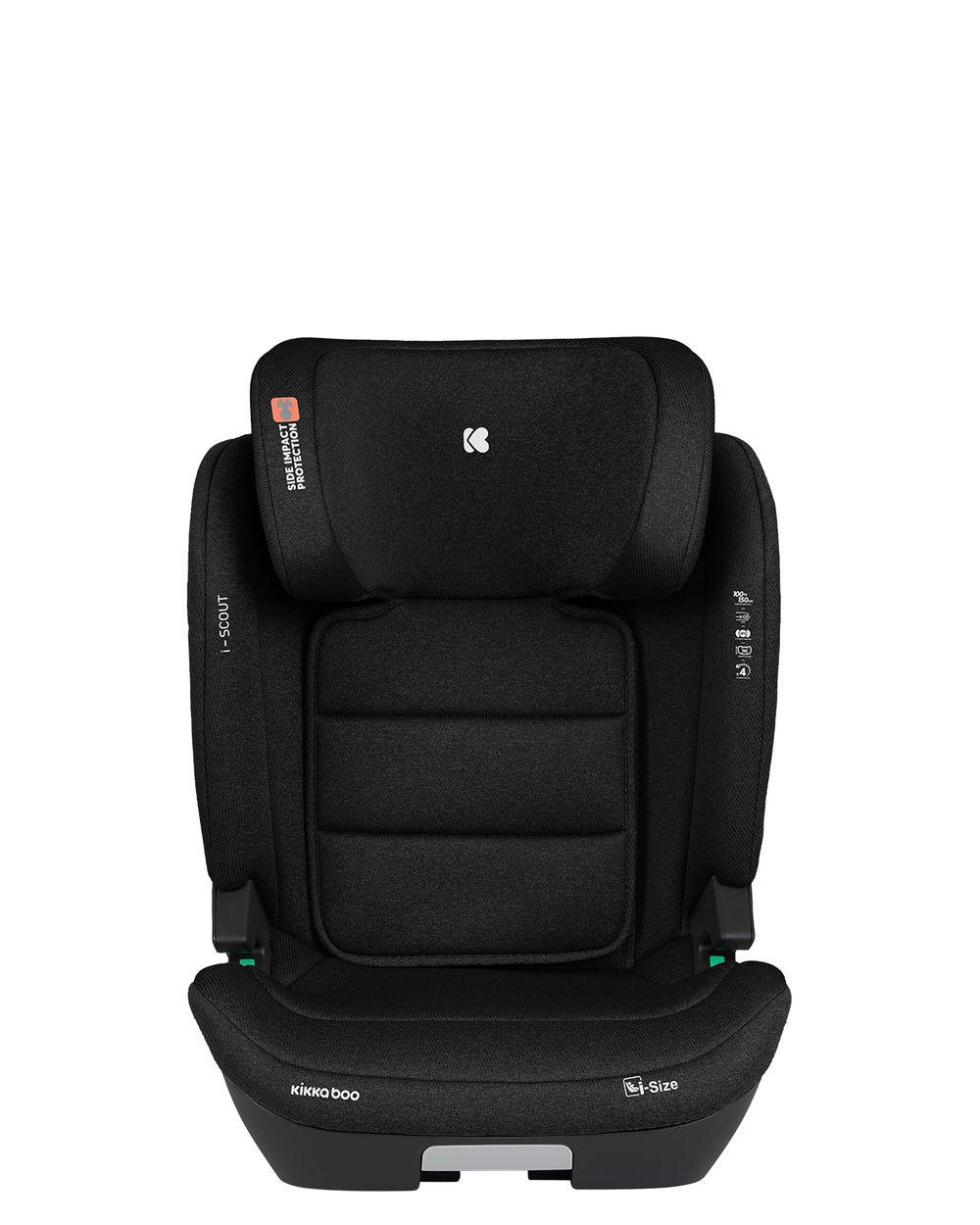 KINDERSITZ i-Scout i-Size schwarz (100 - 150 cm) Kopfstütze verstellbar Isofix - Schwarz, Kunststoff (43/63/44cm) - Kikka boo