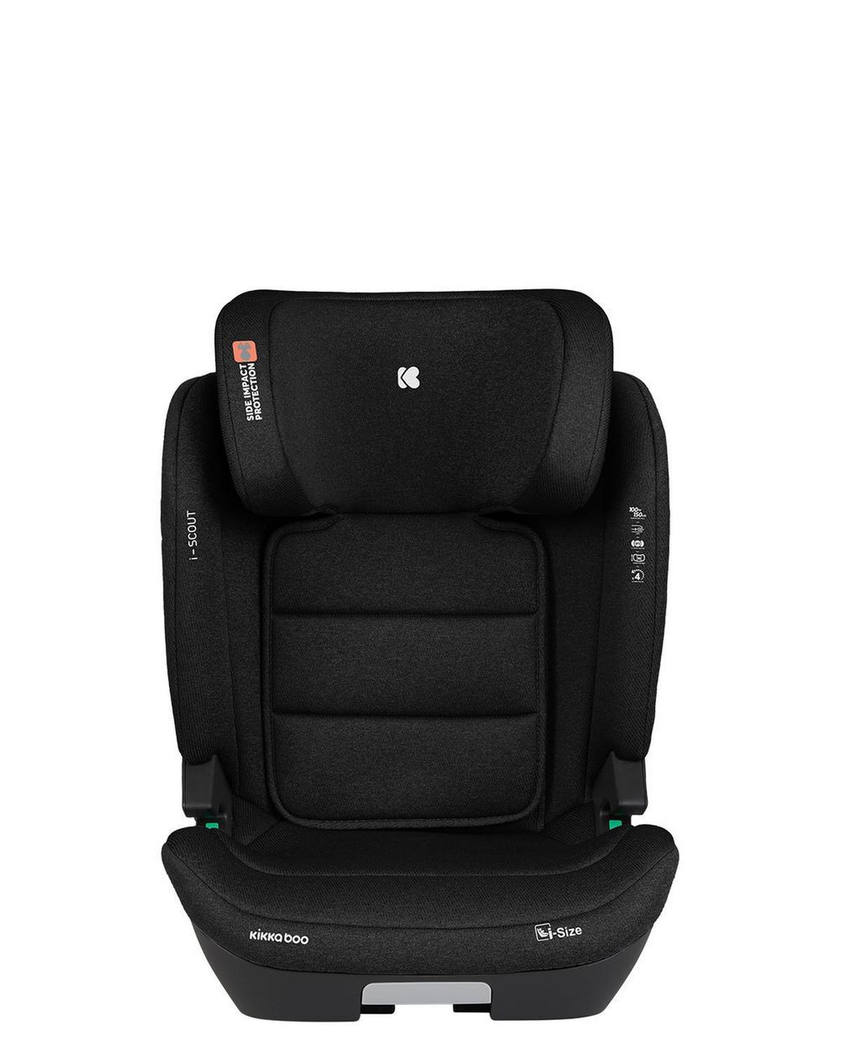 KINDERSITZ i-Scout i-Size schwarz (100 - 150 cm) Kopfstütze verstellbar Isofix - Schwarz, Kunststoff (43/63/44cm) - Kikka boo