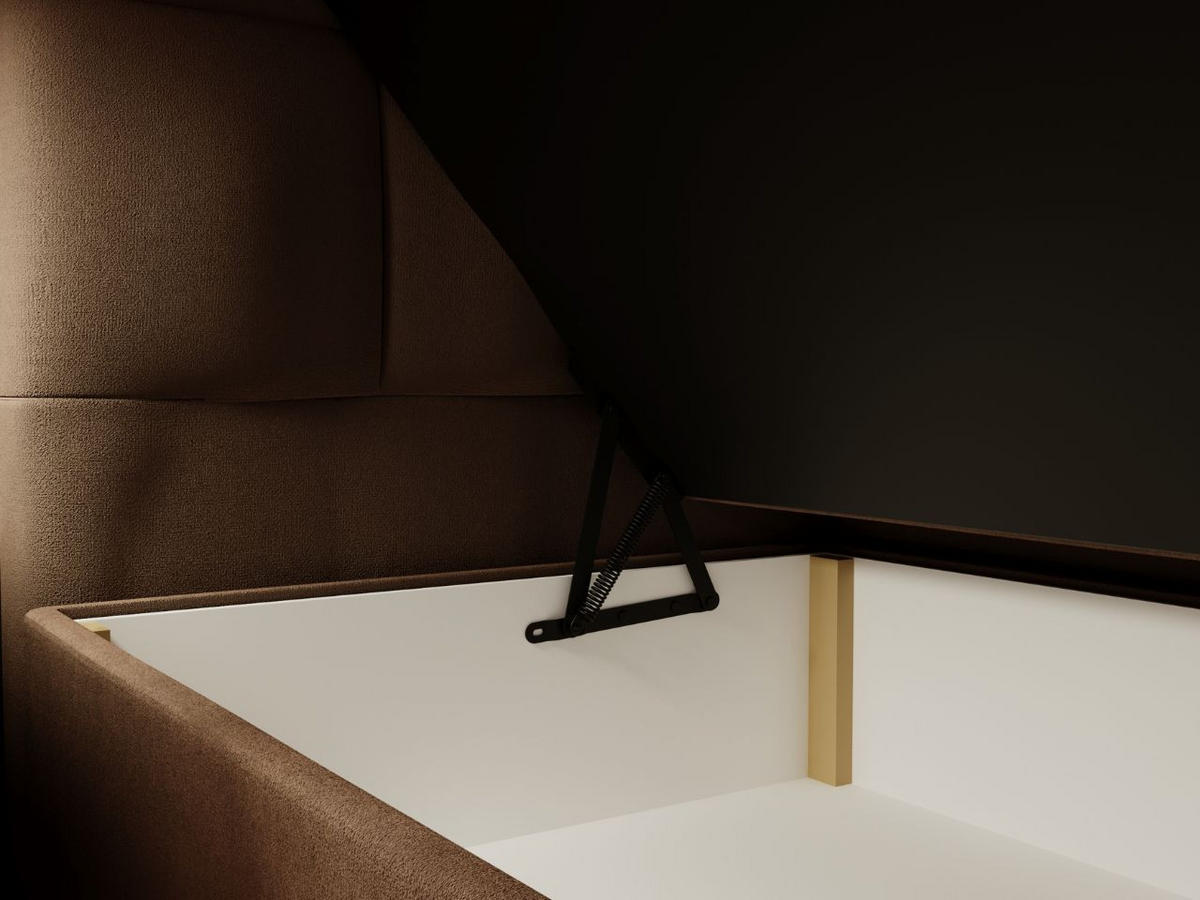 BOXBETT Alicante 160x200 Braun - Braun, Holz/Textil (160/200cm) - Graingold