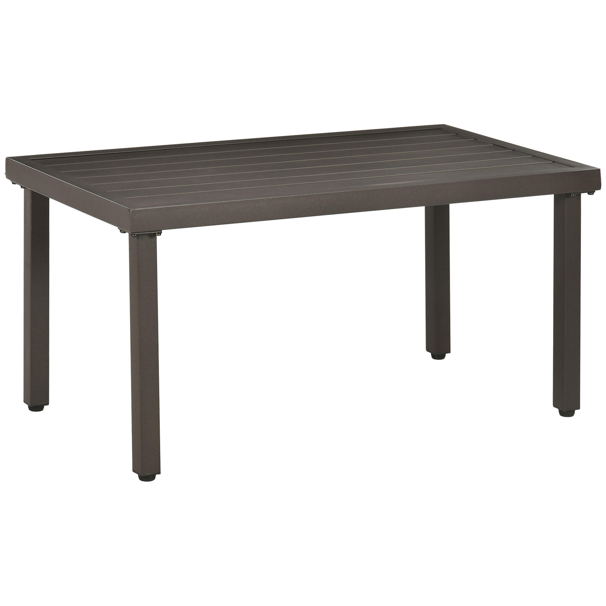 KAFFEETISCH, für Balkon, Braun,Stahl - Braun, Metall (91/51/46cm) - Outsunny