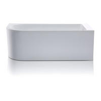 BADEWANNE (Standard) - 1 Person - acryl - weiß Anika - Weiß, Kunststoff (170/58/75cm) - Vente-Unique