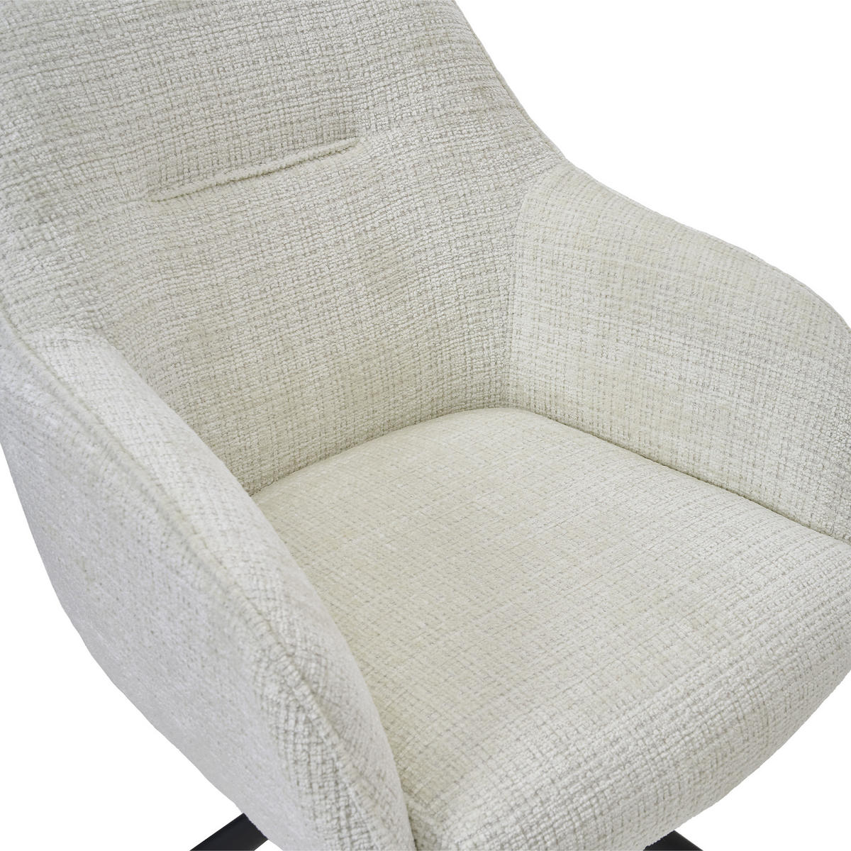 ESSZIMMERSTUHL AURA aus Metall und Stoff 67x62x89 (2er-Set) - Creme, Textil/Metall (62/89/67cm) - Elementi
