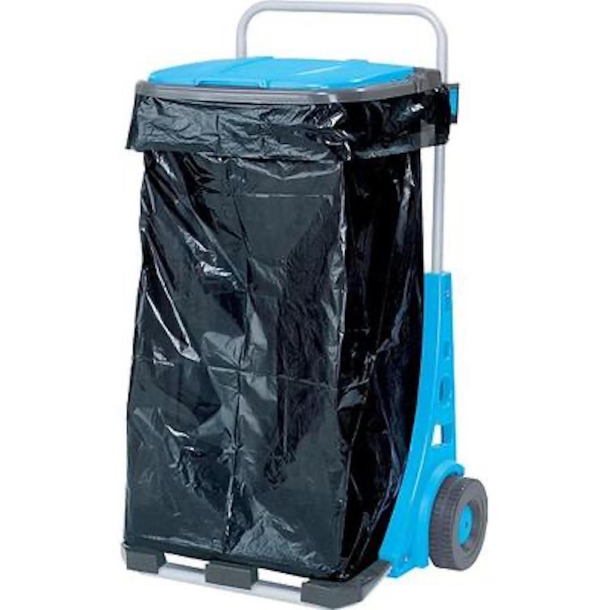 ABFALLSAMMLER NEAPEL PREMIUM Bis zu 130 Liter Fassungsvermögen 50kg maximale Belastung - Schwarz, Kunststoff (38/53/90cm) - PROREGAL