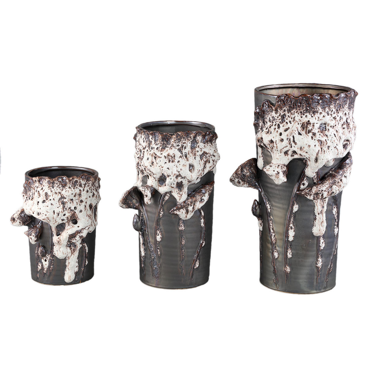 TOPF Laverae Braun 27/26.5/47cm - Braun, Keramik (47cm) - PTMD Collection