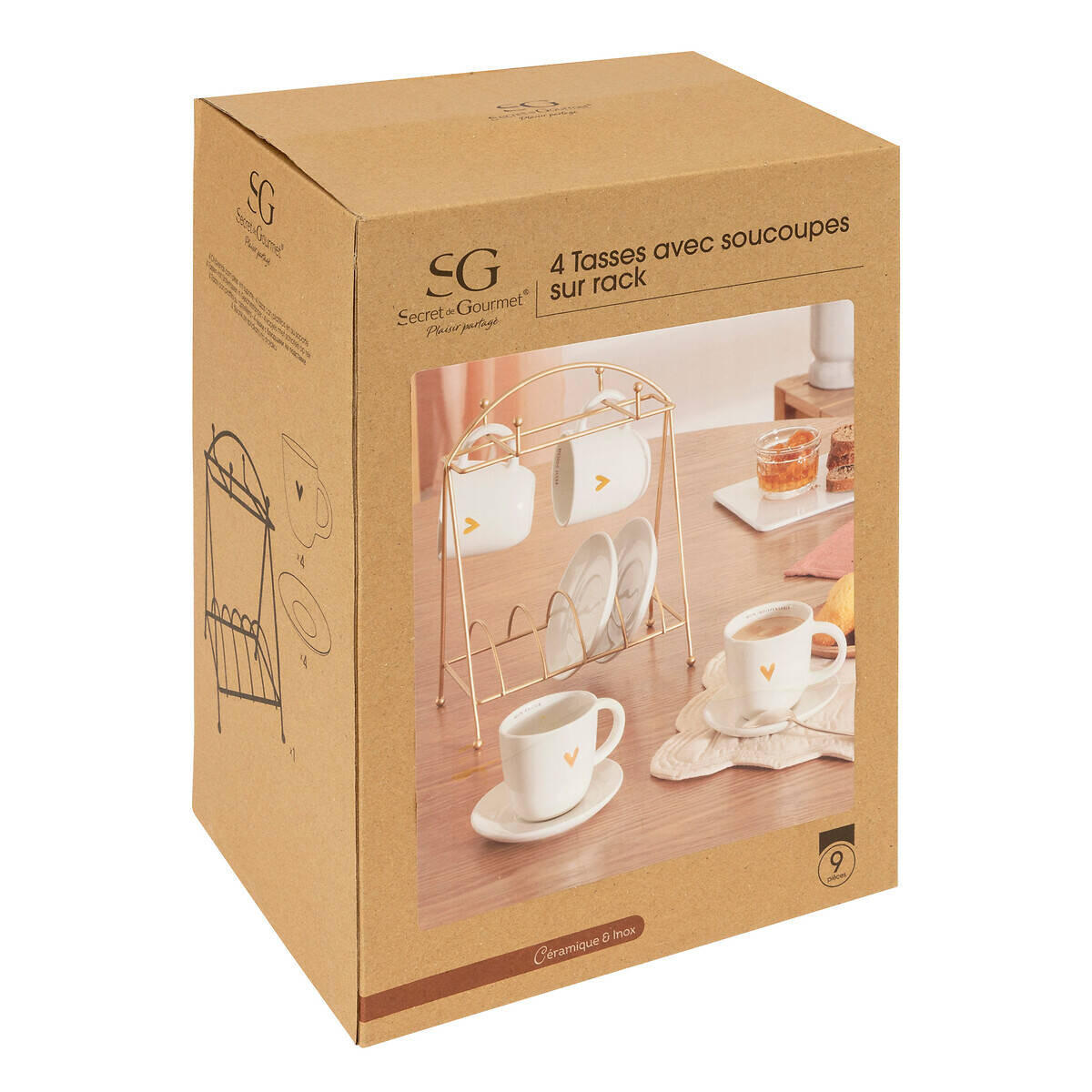 KAFFEETASSE Floral 170 ml - Beige, Keramik (15/26/19.7cm) - Secret de Gourmet