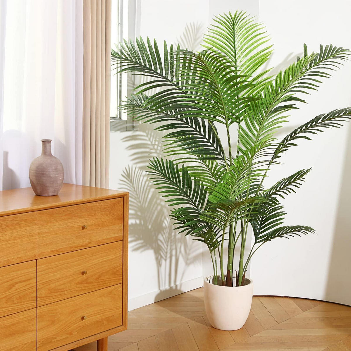 KÜNSTLICHE Palme 2-teiliges Set 160 cm - Grün, Kunststoff (20cm)