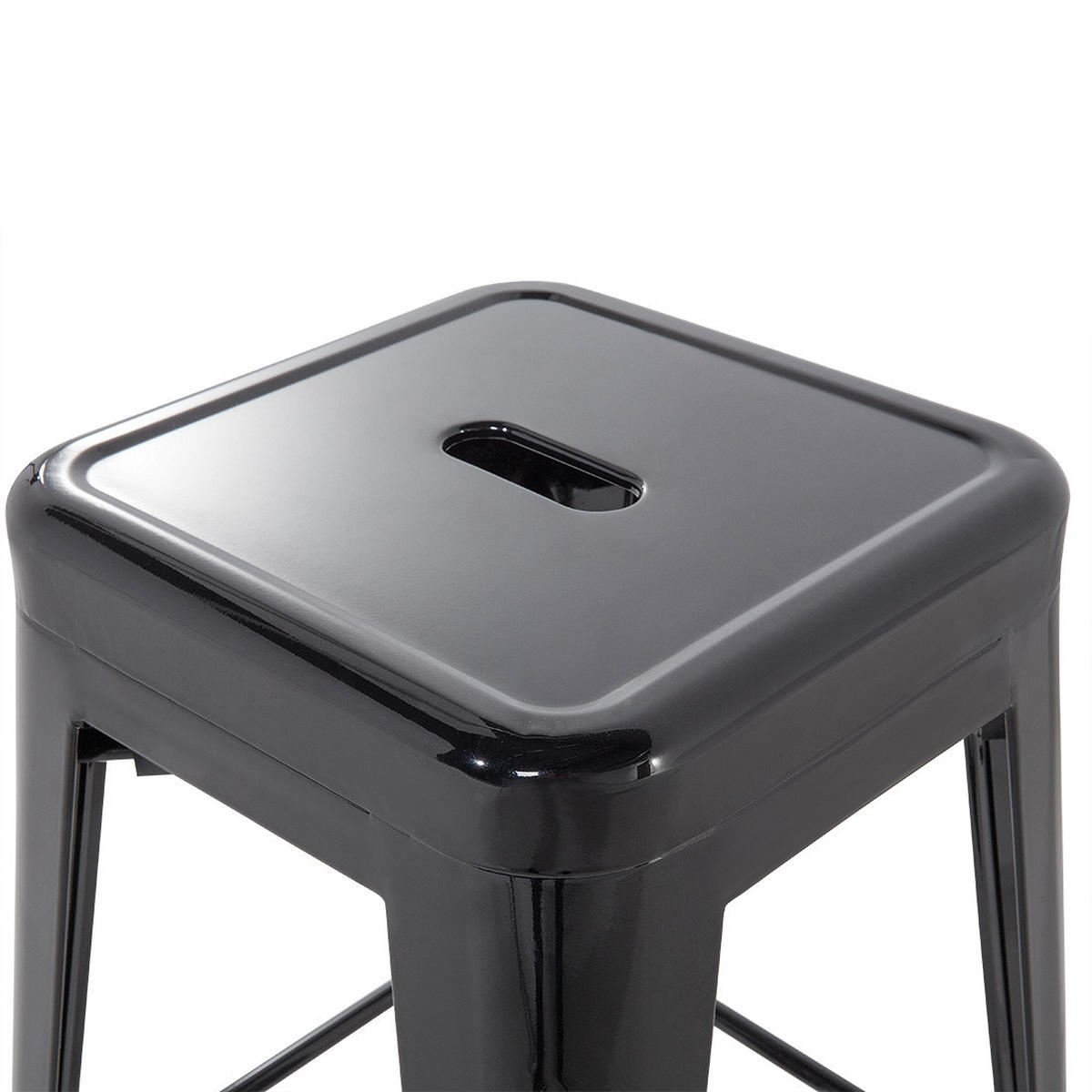 SCAUN DE BAR set de 2 metal negru Cabrillo - negru, metal (42/76/42cm) - Beliani