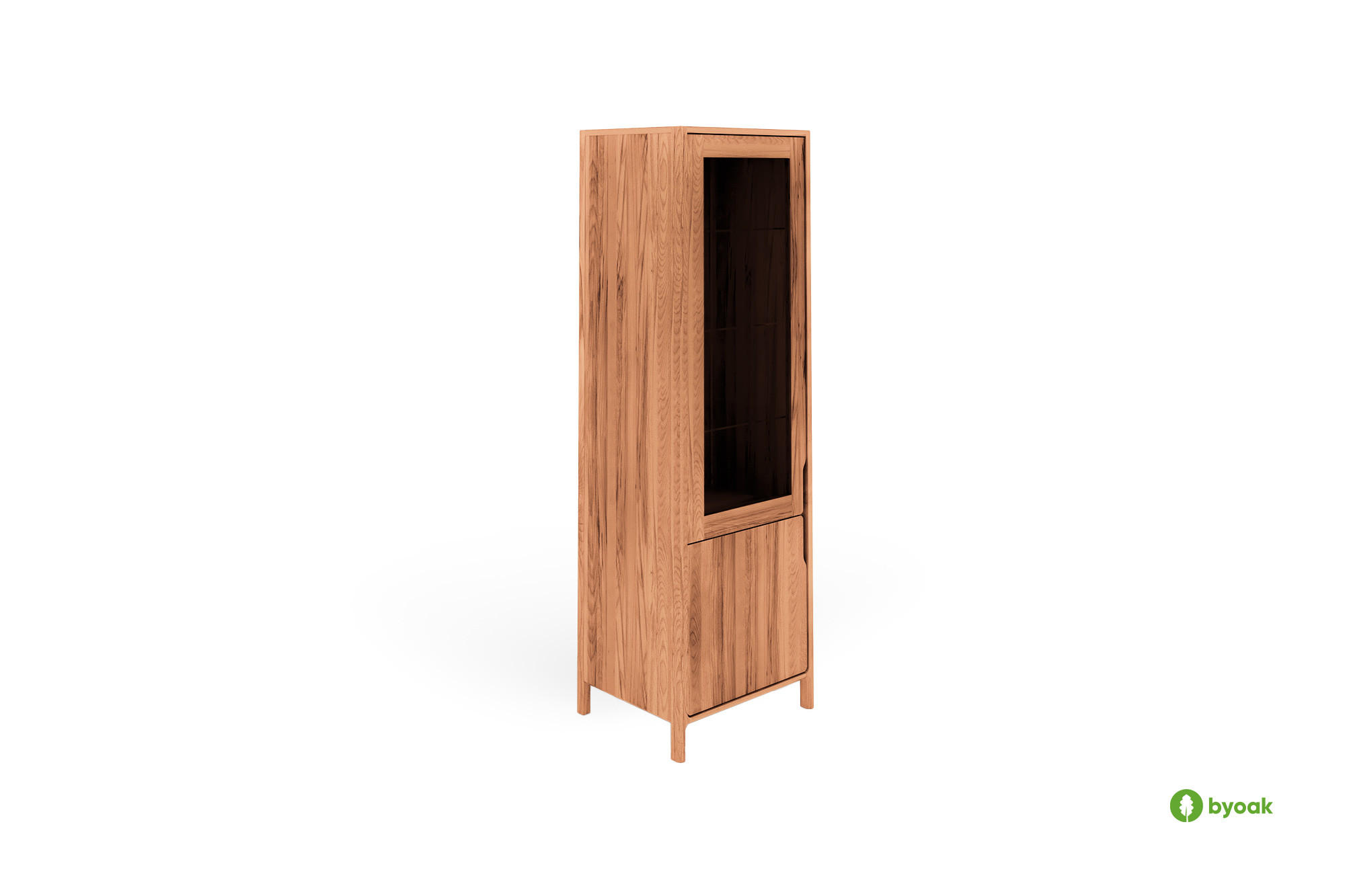 VITRINE PAUL Kernbuche - Kernbuche, Holz (59/188/50cm) - byoak