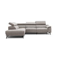 ECKSOFA FIERO 5-Sitzer mit 1 Relaxfunktion, taupe - Taupe, Holzwerkstoff/Textil (228/290cm) - Courtois Laville