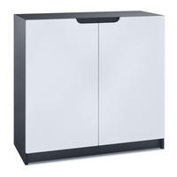 KOMMODE Logan Fronten in Weiß matt - Weiß, Holzwerkstoff (82/78/37cm) - Vladon