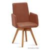 ARMLEHNSTUHL drehbar (4er-Set) Donny 52x92x60 Eiche geölt/Cognac - Cognac/Eichefarben, Kunststoff (60/92/52cm) - 58aufmkessel