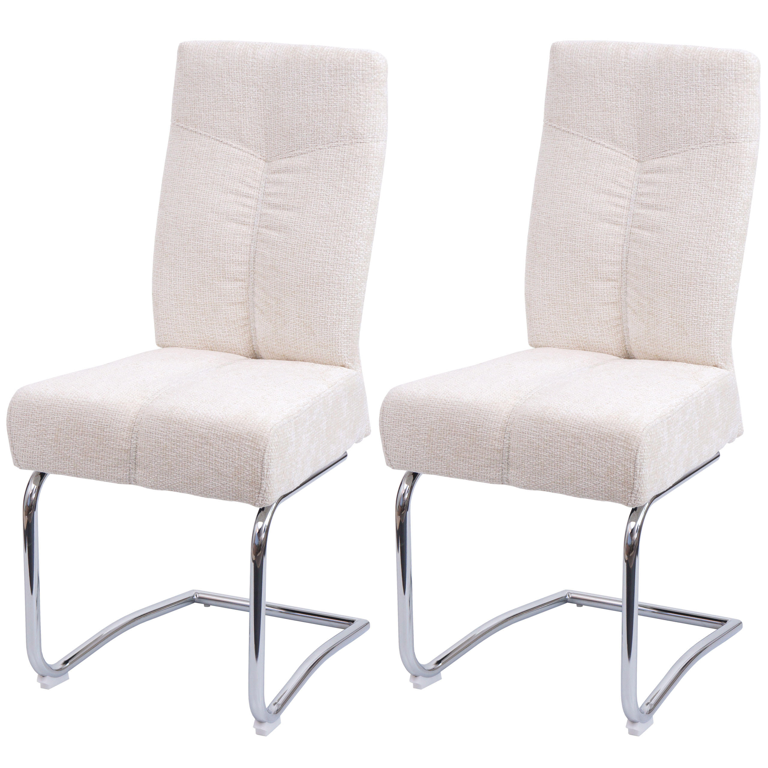 ESSZIMMERSTUHL Cremeweiß 2er-Set - Weiß, Textil (46/105/60cm) - MCW