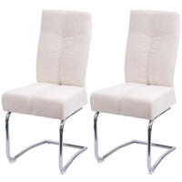 ESSZIMMERSTUHL Cremeweiß 2er-Set - Weiß, Textil (46/105/60cm) - MCW