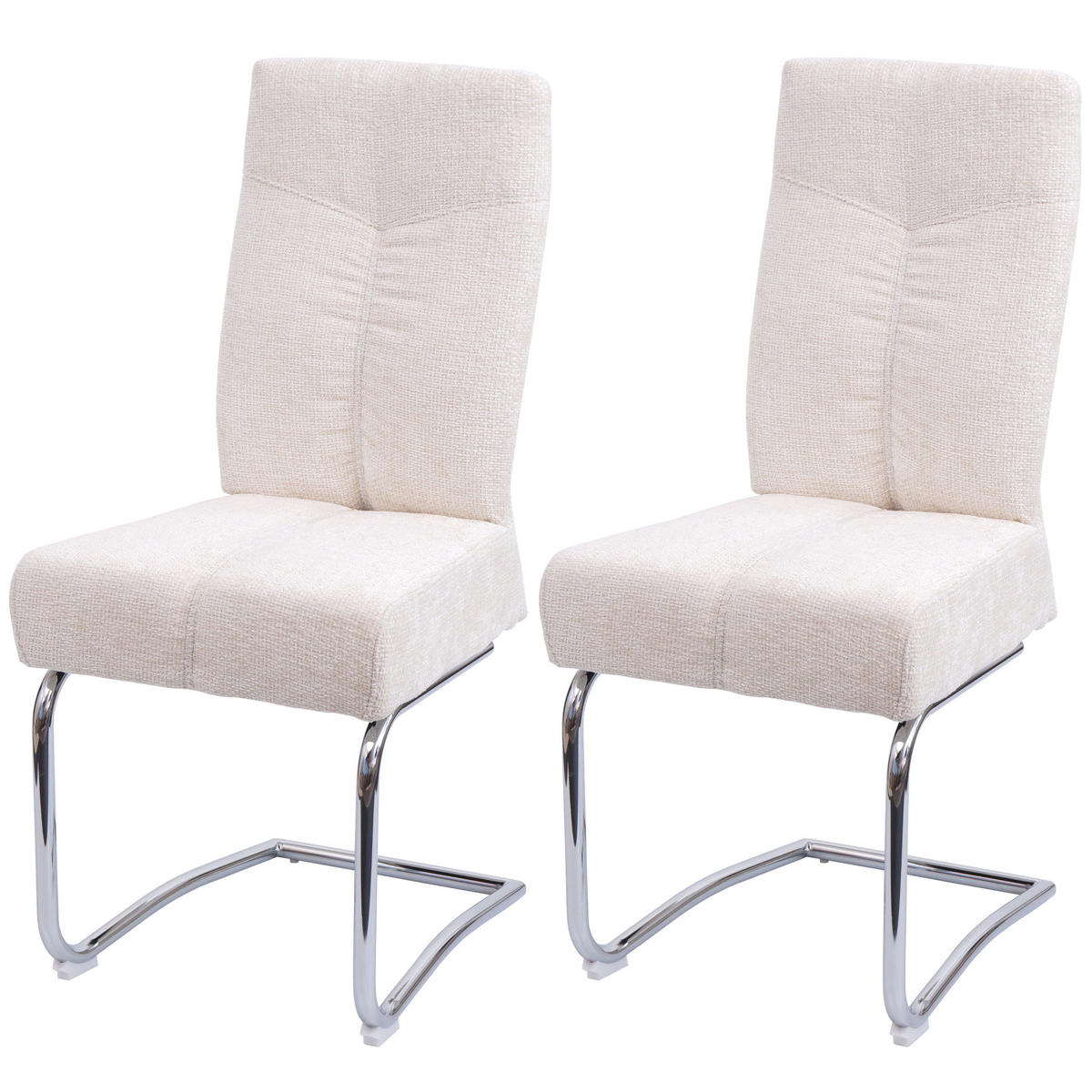 ESSZIMMERSTUHL Cremeweiß 2er-Set - Weiß, Textil (46/105/60cm) - MCW