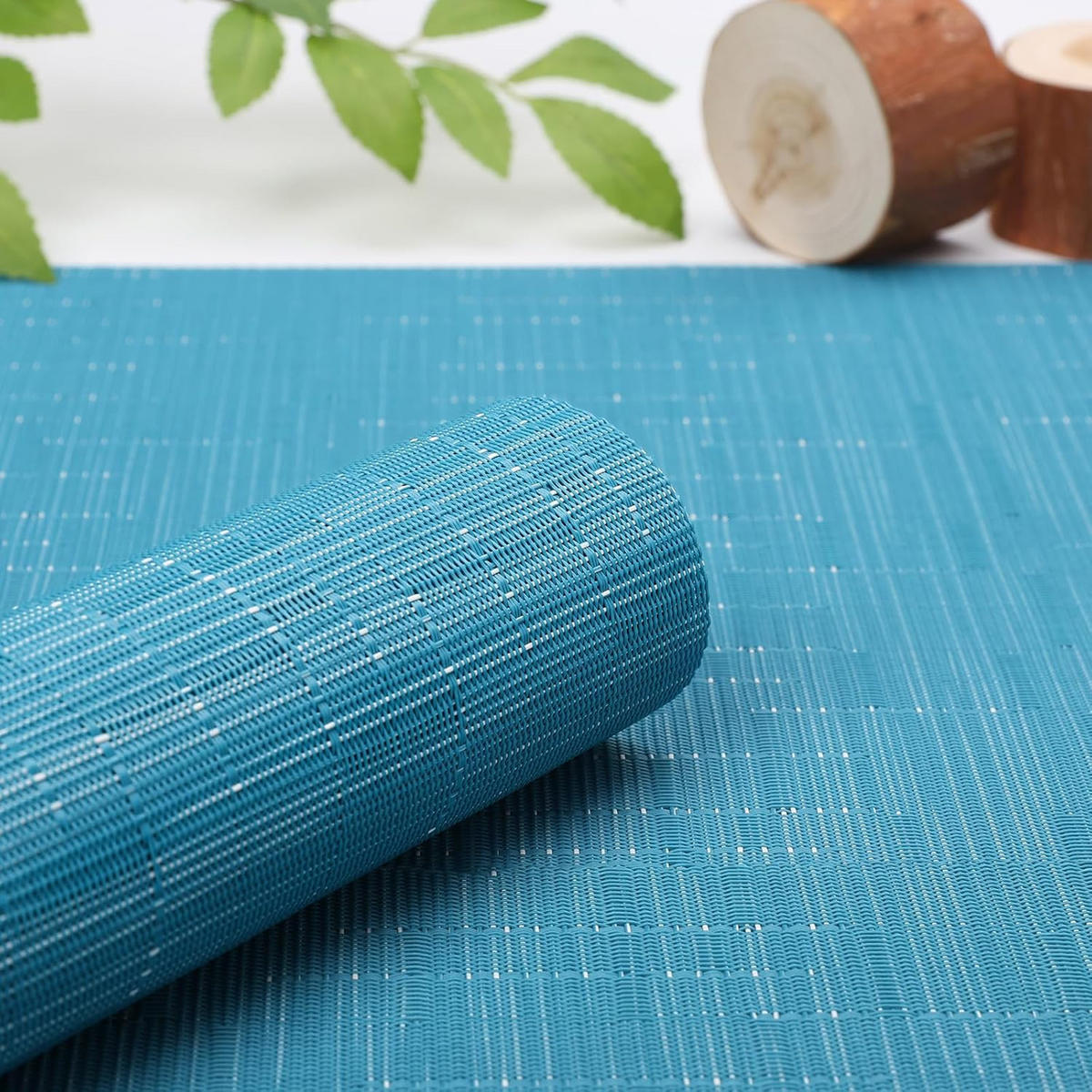 PLATZSETS (6er-Set) – 30 x 45 cm – Blau - Blau, Leder (30/45cm)