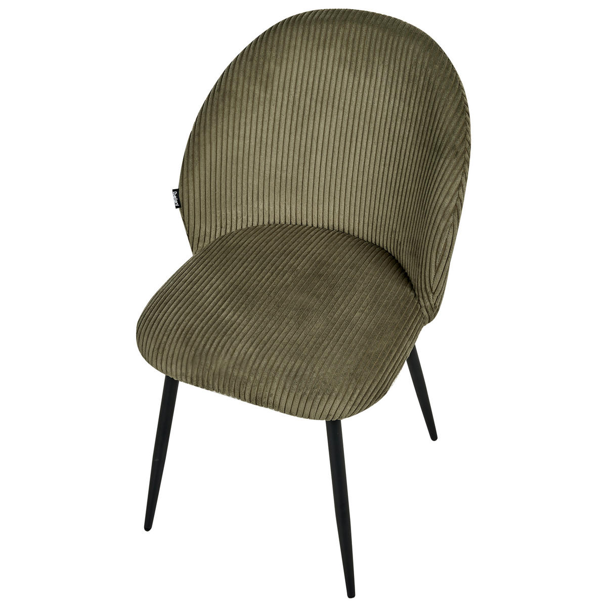 ESSZIMMERSTUHL 2er-Set Grün Eloy - Dunkelgrün/Schwarz, Textil (52/86/43cm) - Beliani