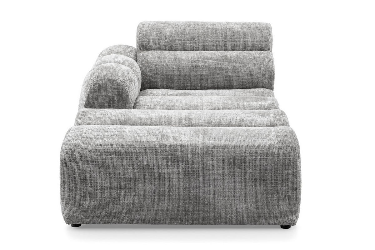 6-SITZER modulares Wohnlandschaft U XXL VEER SET 3 Rechts, 368 x 200 cm, Chenille Webstoff Grau - Schwarz/Grau, Holz/Kunststoff (200/75/368cm) - Muffo