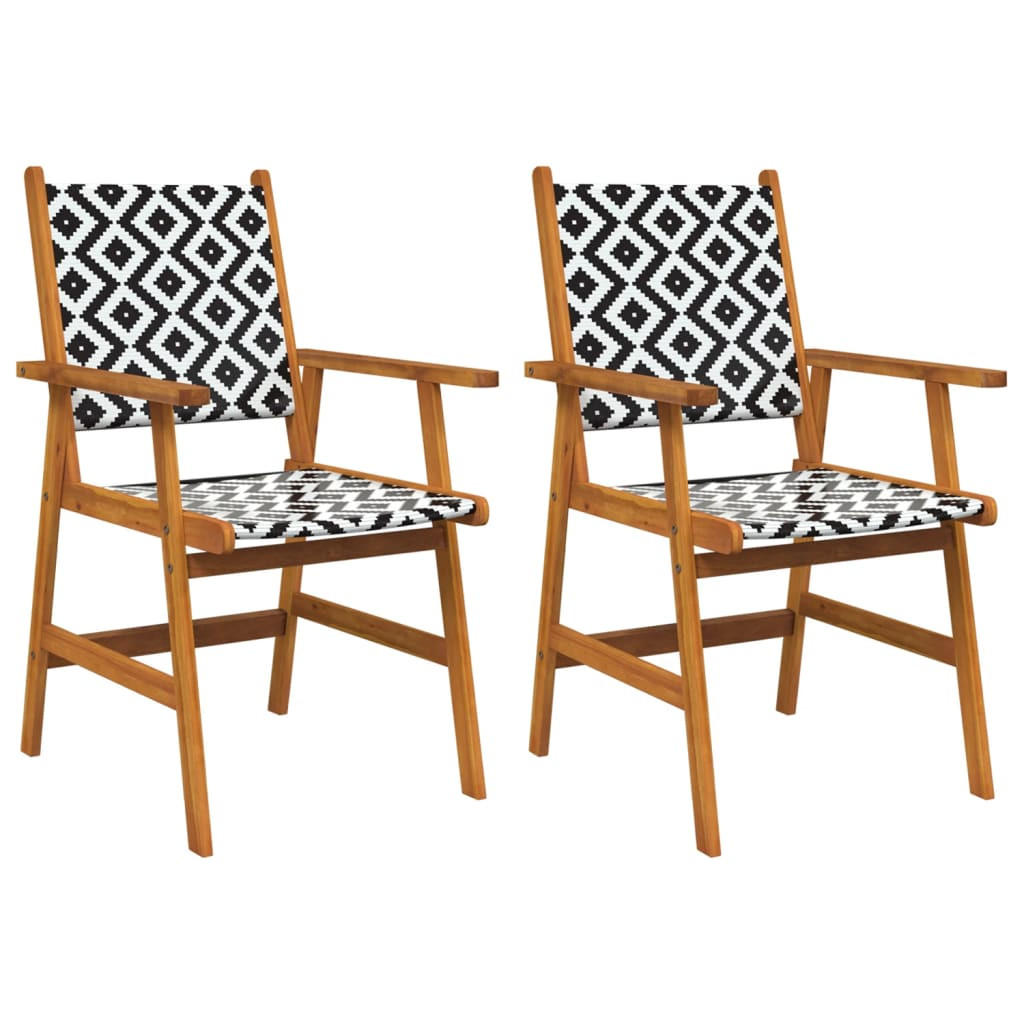 GARTENSTÜHLE 2er Set Massivholz Akazie - Braun, Holz (56/92/62cm) - vidaXL