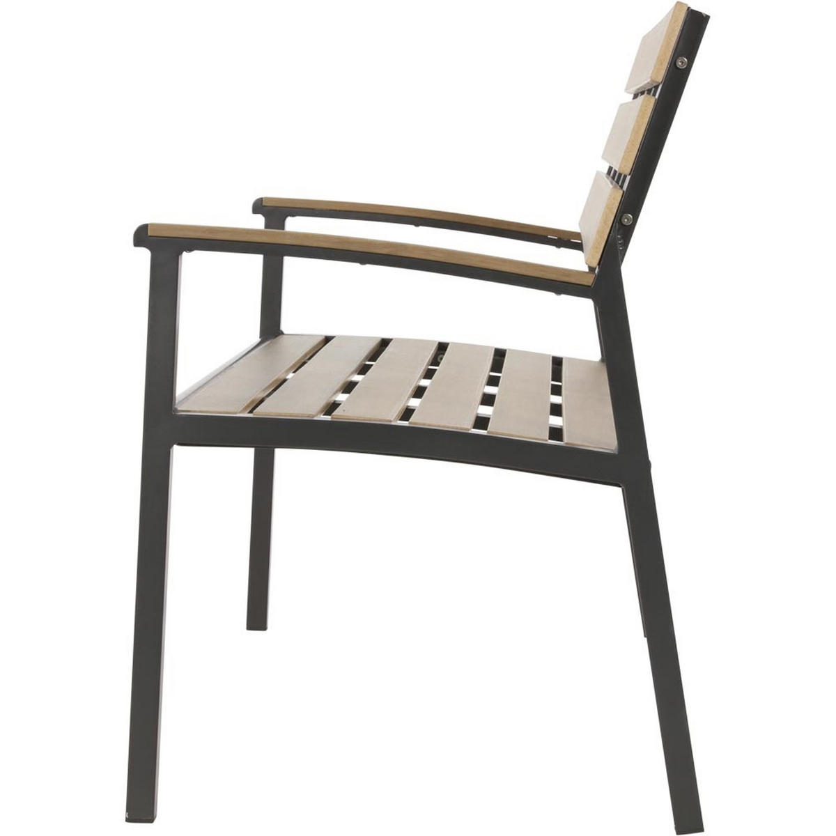 ZWEISITZER-SOFA Arezzo - Schwarz - 120/56/85,5 cm - Schwarz, Metall (56/85/120cm) - Lesli Living