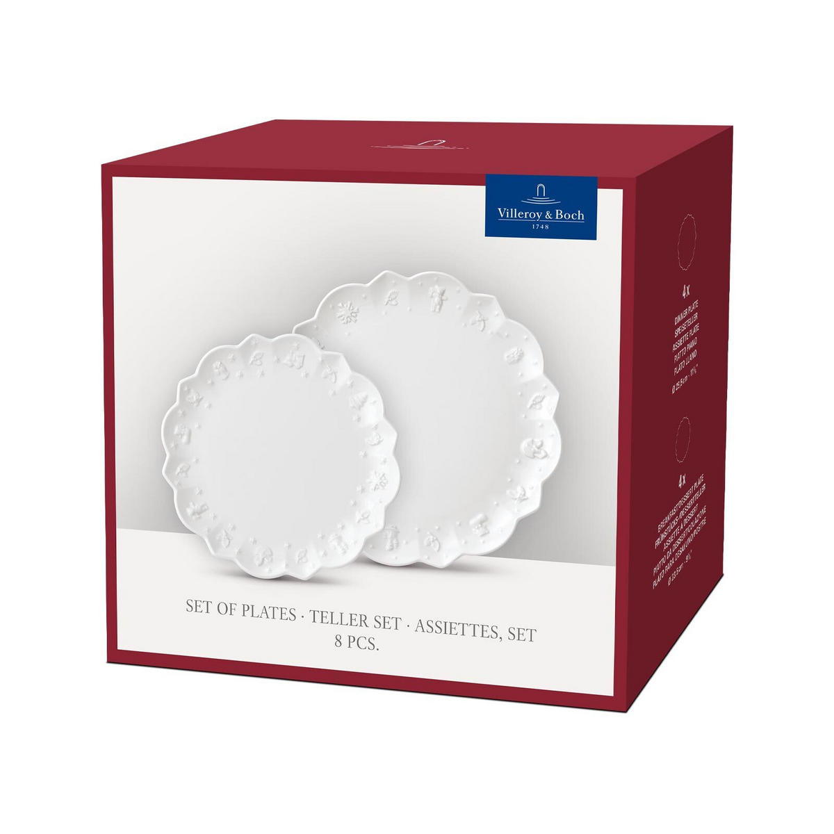 GESCHIRR-SET Toy's Delight Royal Classic weiß 8-tlg. - Weiß, Keramik (2/2/2cm) - Villeroy & Boch