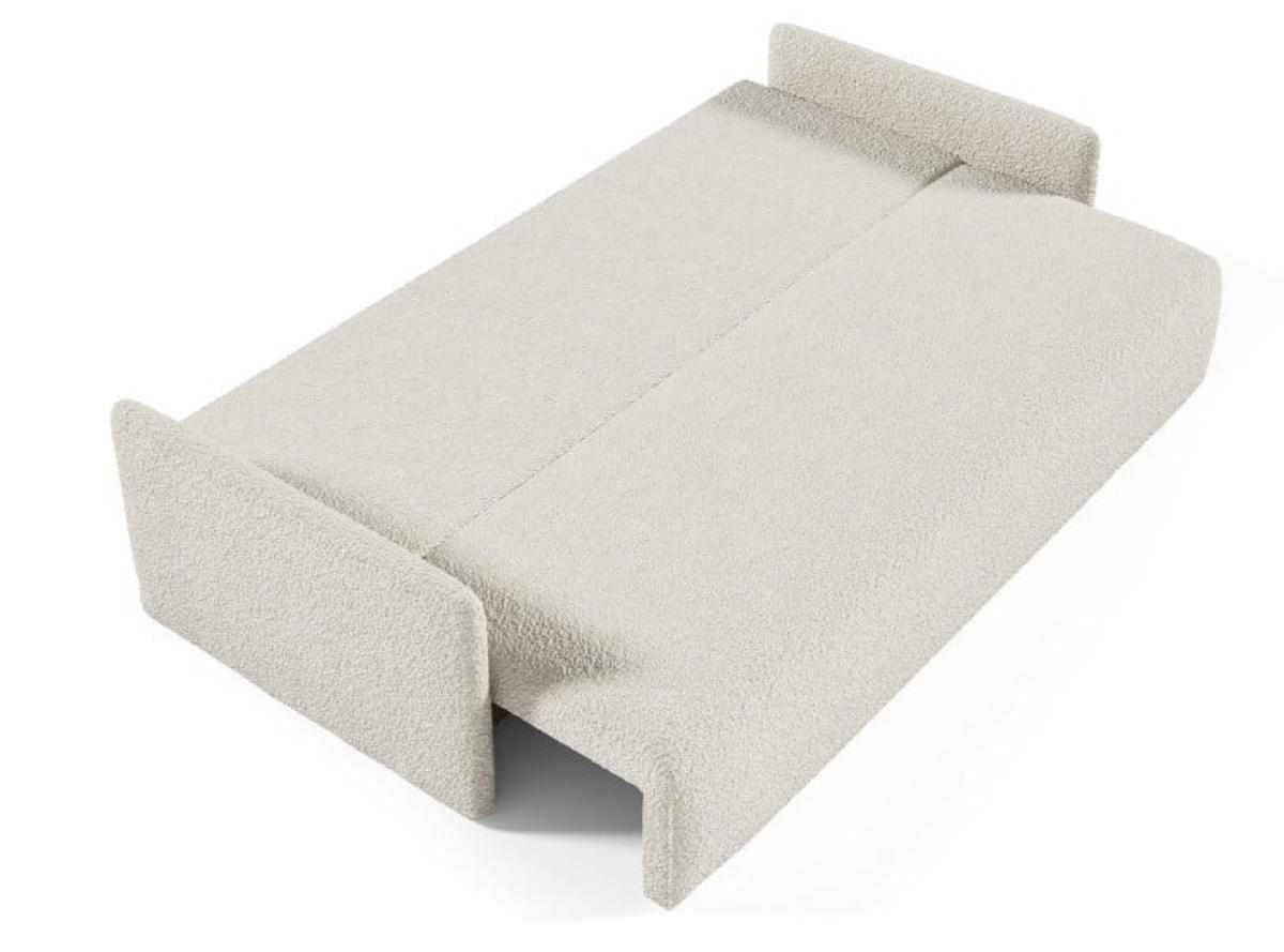 SOFA Grau GLOV In Bouclé Stoff Drei-Sitzer - Grau, Textil (206/95/87cm) - Sepro Meble