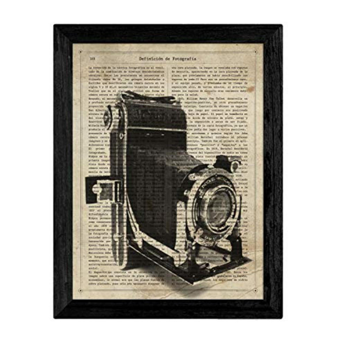 POSTER Set mit 4 Packung mit vier mit JahrgangRahmen, Schreibmaschine - Schwarz, Papier (29.7/3/21cm) - Nacnic