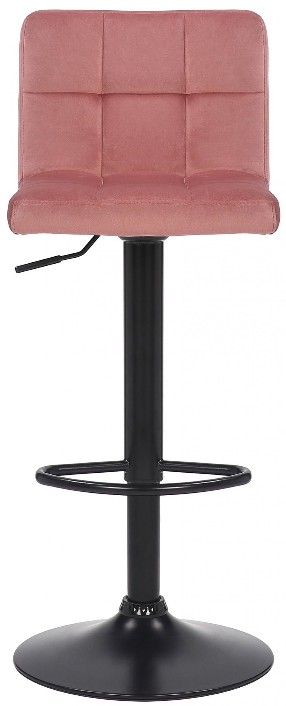 BARHOCKER 2er Set Samt Pink - Pink/Schwarz, Textil/Metall (40/85/40cm) - CLP