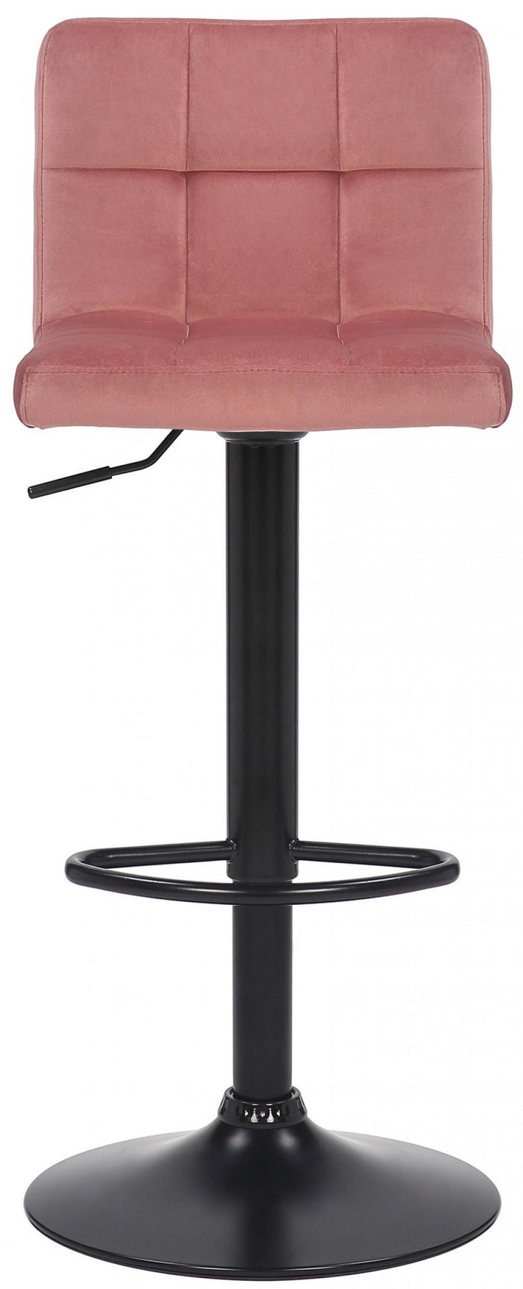 BARHOCKER 2er Set Samt Pink - Pink/Schwarz, Textil/Metall (40/85/40cm) - CLP