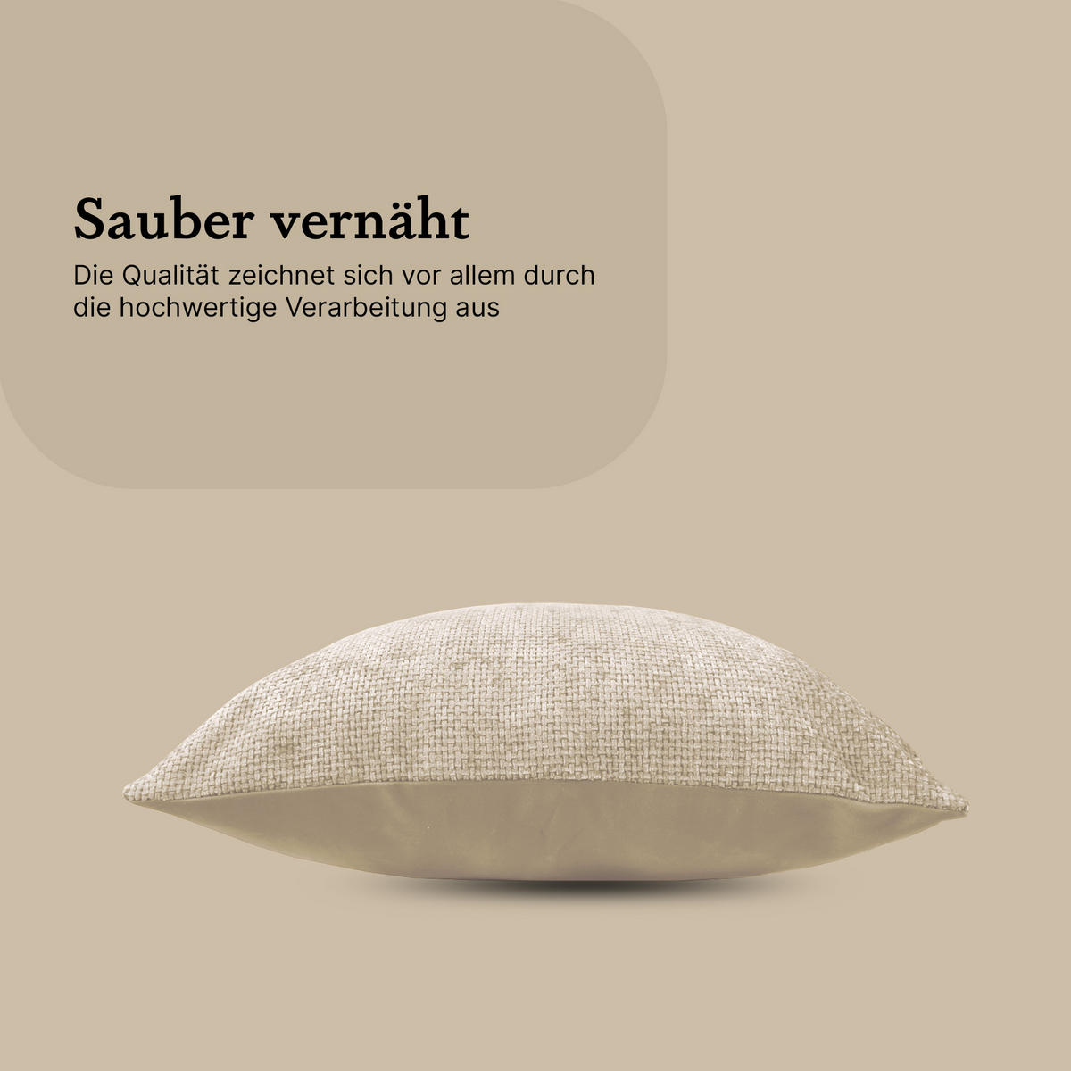 KISSENHÜLLE Chenille Cross 60 cm x 60 cm in Offwhite - Currygelb, Textil (60/60cm) - Bestlivings