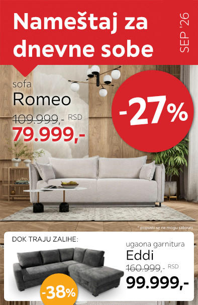 Popust na dnevne sobe u Lesnini XXXL
