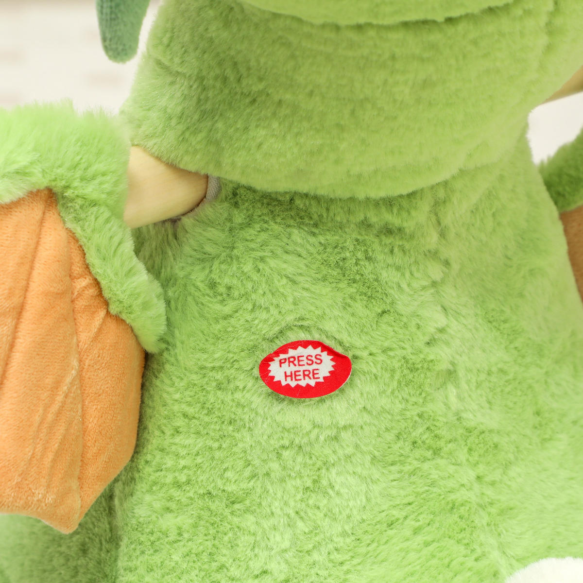 SCHAUKELTIER Dinosaurier-Schaukel interaktive Tiergeräusche weiche Füllung Grün - Grün, Textil (38/72/65cm) - AIYAPLAY