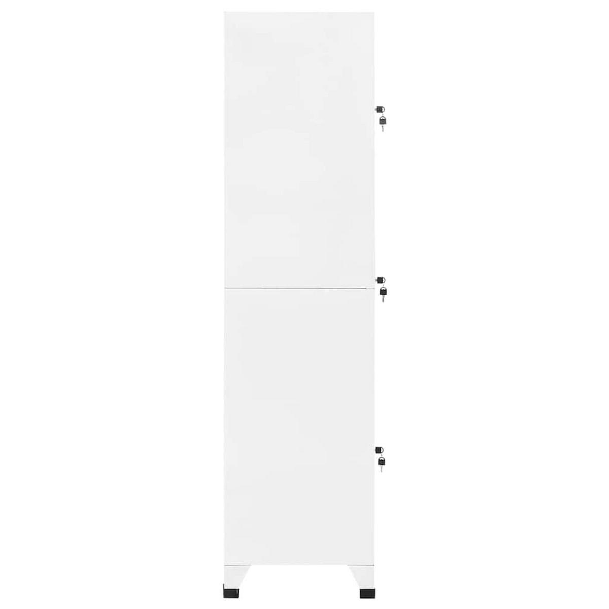 SCHLIESSFACHSCHRANK Weiss 38/45/180 Cm Stahl - Weiß, Metall (45/180/38cm) - vidaXL