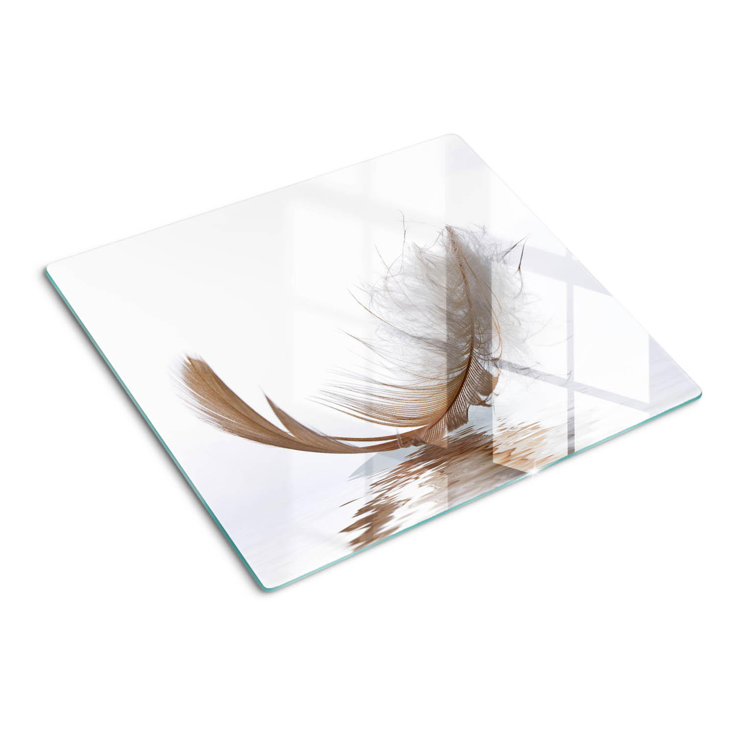 GLASPLATTE 60x52 cm Quellwasser - Beige, Glas (60/0.4/52cm) - TULUP