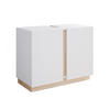 WASCHBECKENUNTERSCHRANK Gloria Weiß 70.4 x 55.5 cm mit 2 Türen - Weiß, Holzwerkstoff (70.4/55.5/34.6cm) - Vicco