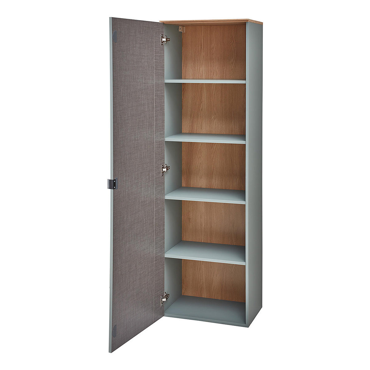 HÄNGE-GARDEROBENSCHRANK - Schwarz/Mintgrün, Holzwerkstoff/Metall (55/179/37cm) - home24