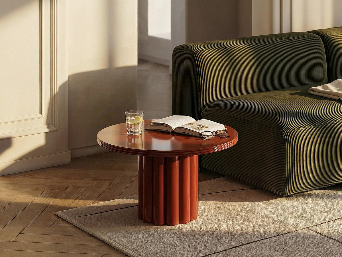 BEISTELLTISCH - 56.5 cmcm x 56.5 cmcm - Metall - Terracotta - SEMALIA - Terracotta, Metall (56.5/56.5/34cm) - Vente-Unique