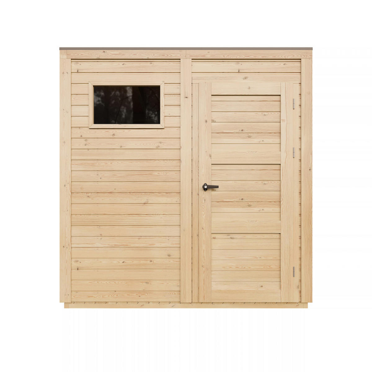GARTENHAUS Holz 4,20 m², 208/216/202 cm, mit imprägniertem Boden, M325F2+M325G - Beige, Holz (208/216/202cm) - Timbela