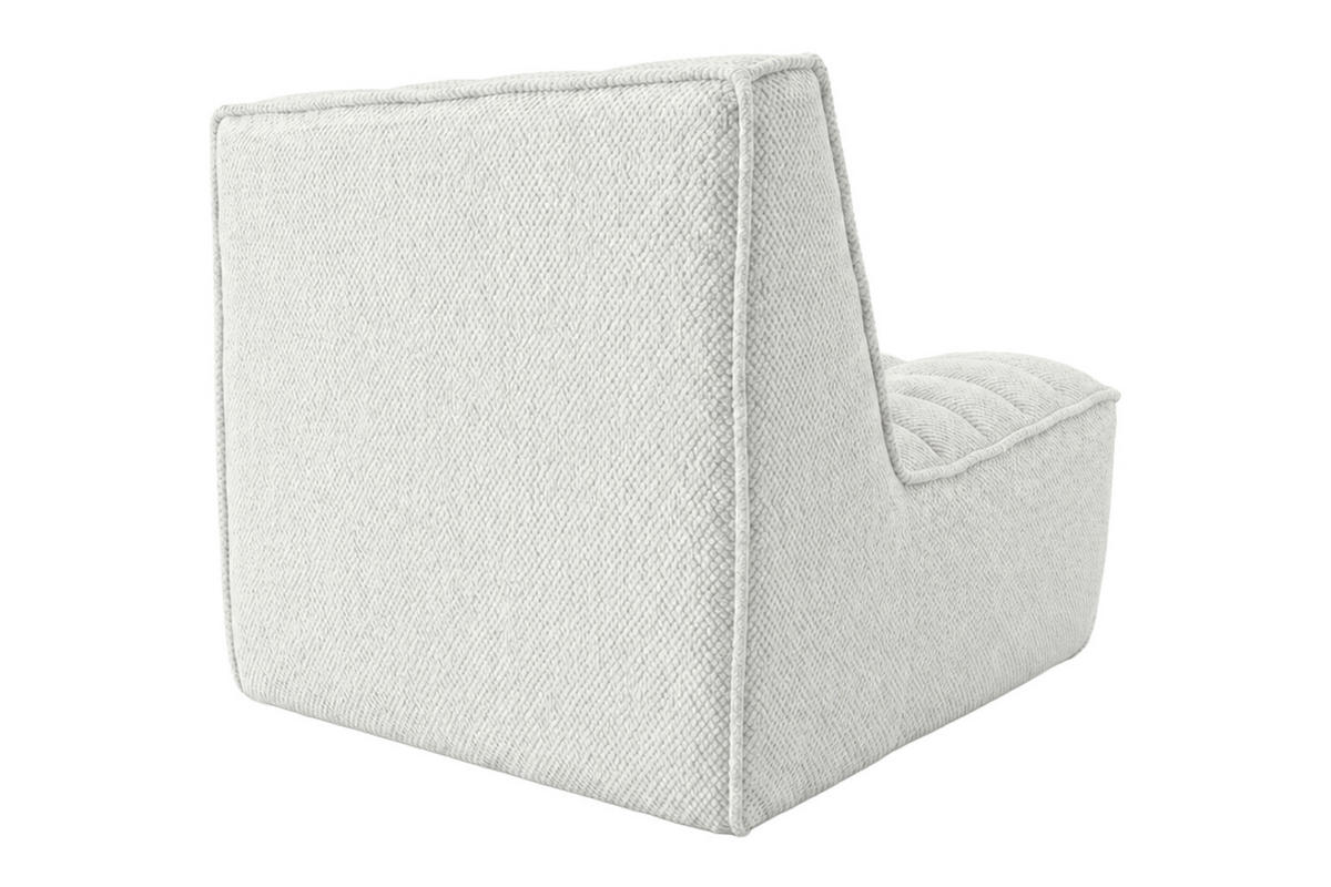 SESSEL, Loungesessel, Plüschstoff Pop, Ice, LAZY - Weiß, Holz (80/76/93cm) - Kaiser Möbel