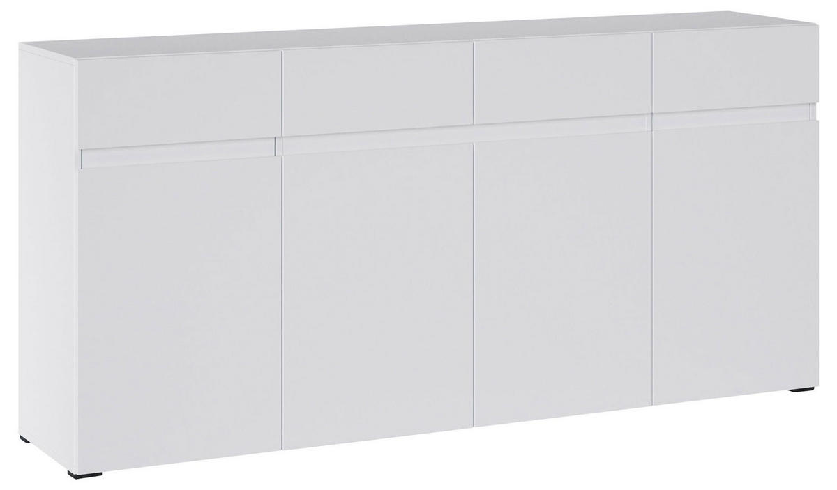 SIDEBOARD Rimini weiß 180 / 40 / 86cm - Weiß, Holz/Holzwerkstoff (180/86/40cm) - Feldmann-Wohnen